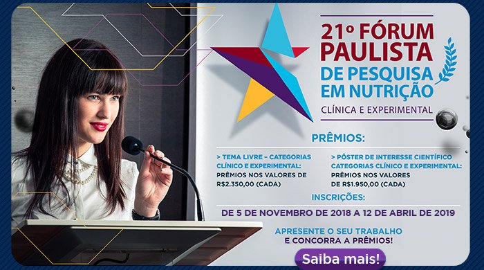Read more about the article Trabalhos Vencedores – 21º Fórum Paulista de Pesquisa em Nutrição Clínica e Experimental Apsen